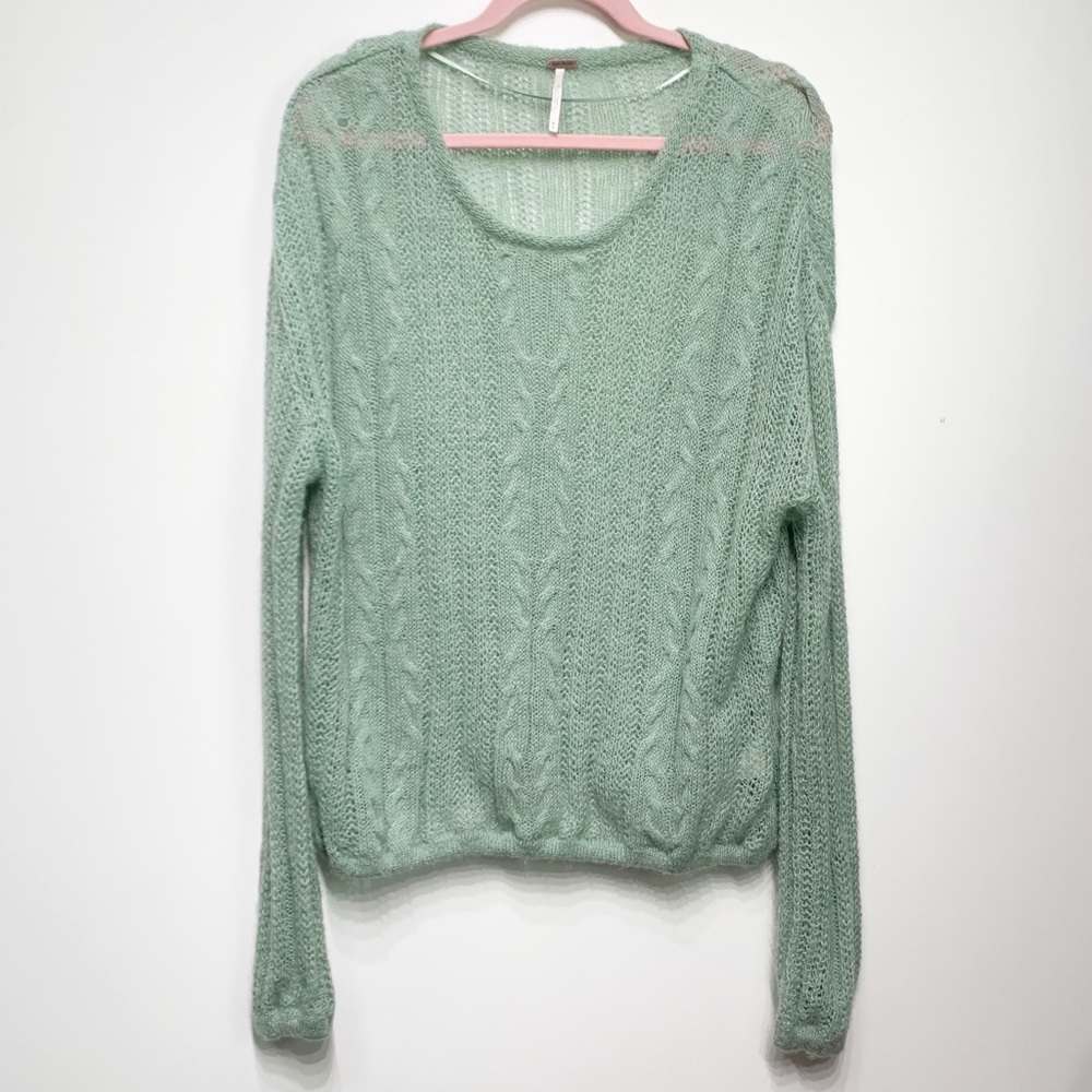 NEW Free People Angel Soft Pullover in Mint - Picture 5 of 9